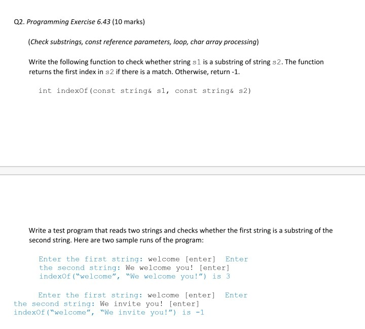 Solved Q2. Programming Exercise 6.43 (10 marks) (Check | Chegg.com