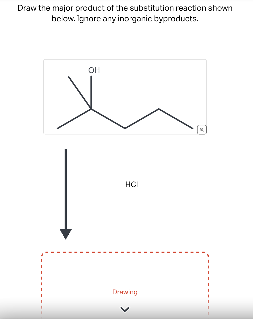 Solved QDraw the major product of the substitution reaction | Chegg.com