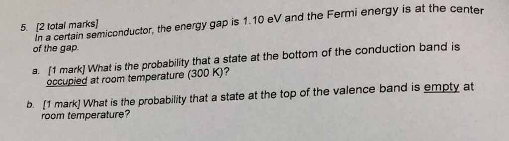 Solved in a certain semiconductor, the energy gap is 1.10 eV | Chegg.com