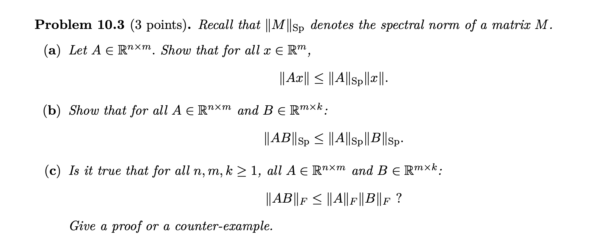 Problem 10 3 3 Points Recall That M Sp Denote Chegg Com