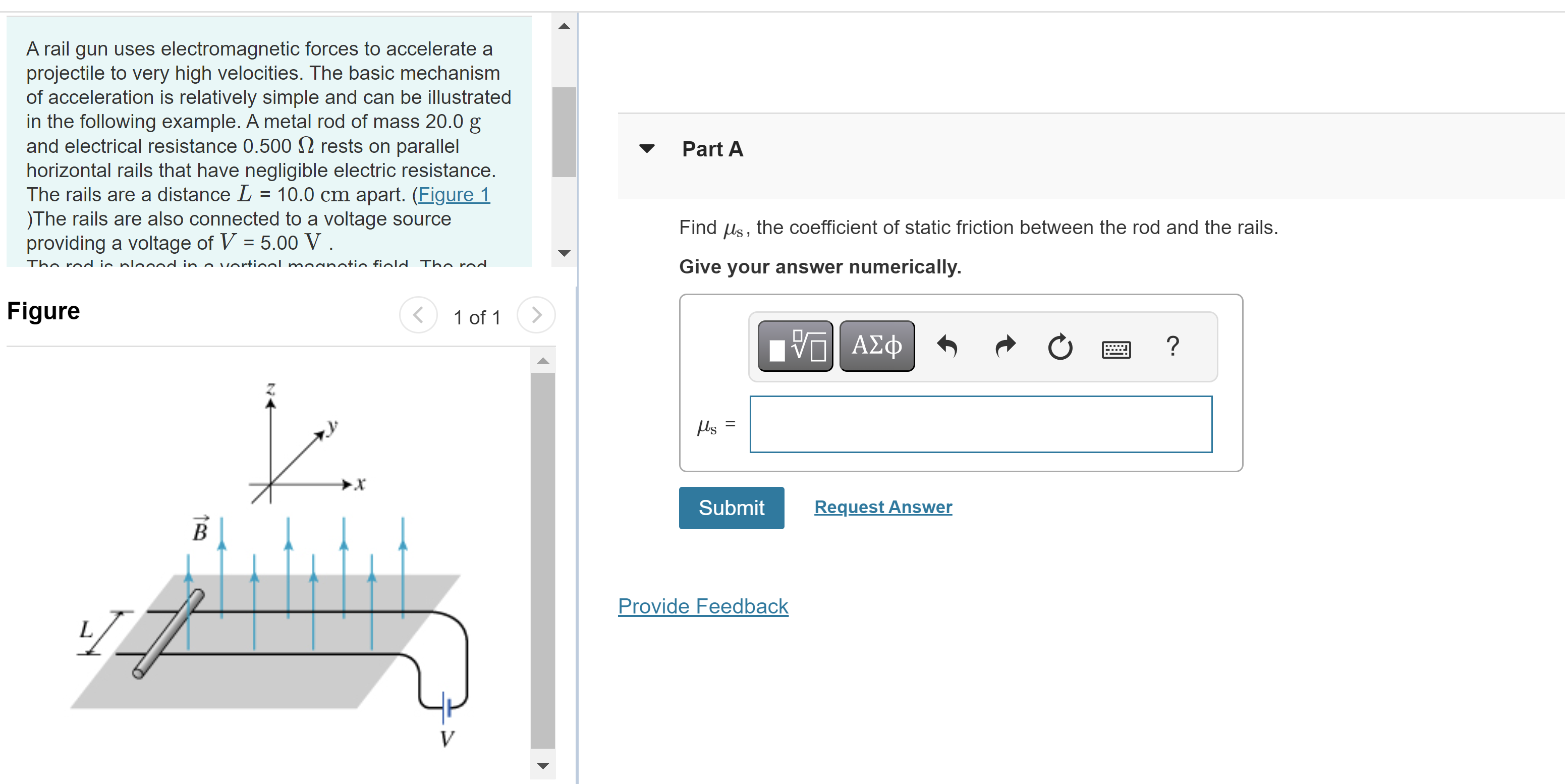 [Solved] A rail gun uses forces to acceler