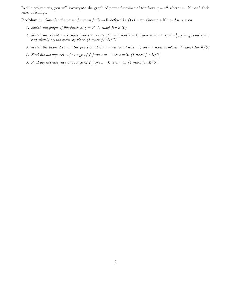 Solved In this assignment, you will investigate the graph of | Chegg.com