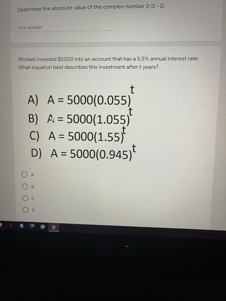Solved Determine the absolute value of the complex number | Chegg.com