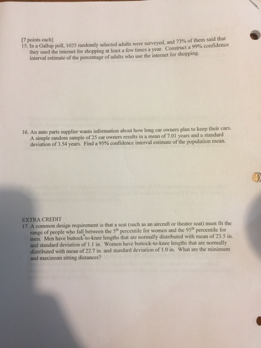 Solved Important: Be sure to show your work for each | Chegg.com