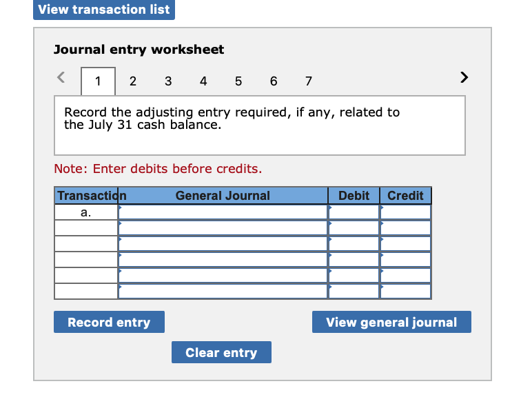 Solved Journal Entry Worksheet Record The Adjusting Entry | Chegg.com