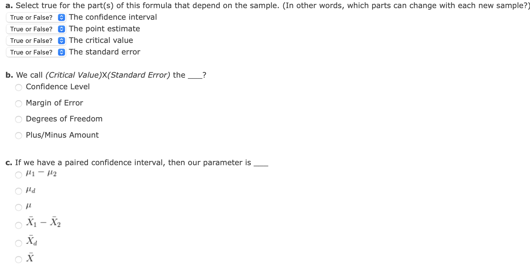 Solved a. Select true for the part(s) of this formula that | Chegg.com