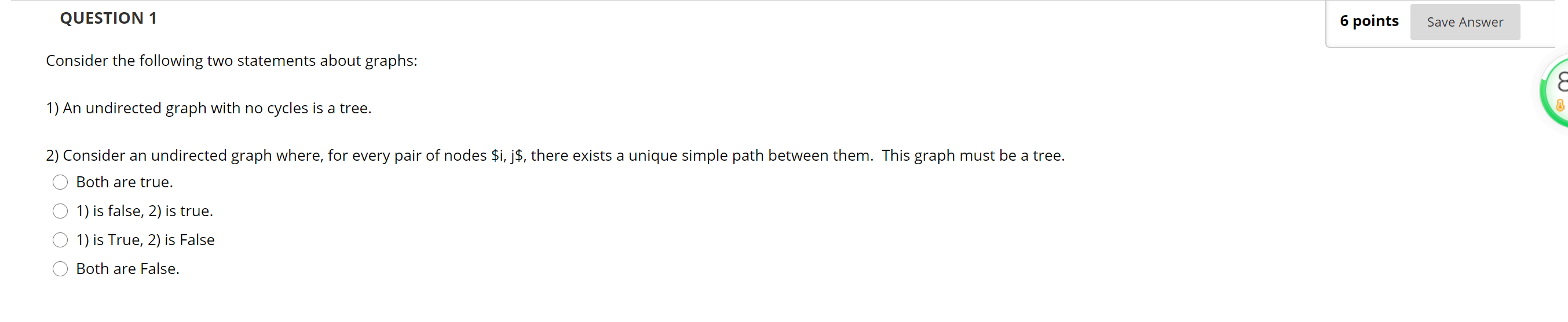 Solved QUESTION 2 6 points Save Answer Consider the | Chegg.com