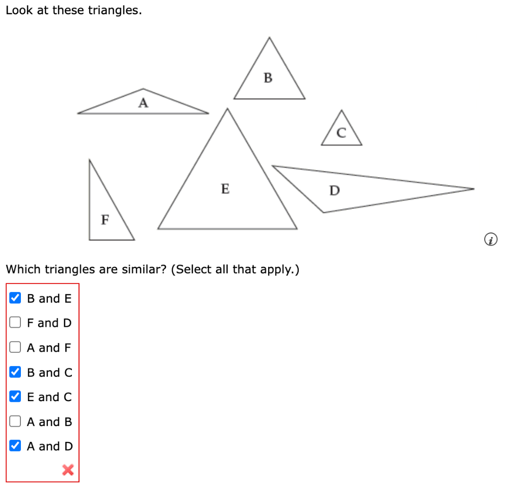 Solved Look at these triangles. Which triangles are similar? | Chegg.com