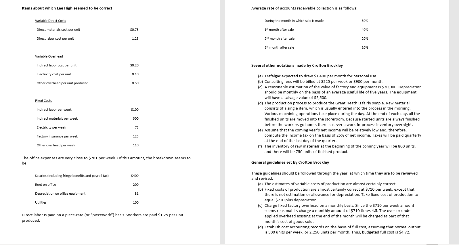 Blackheath Manufacturing Company MBA Case Hint You