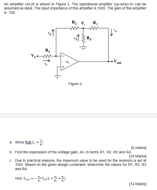 Solved An Amplifier Circuit Is Shown In Figure 2. The | Chegg.com