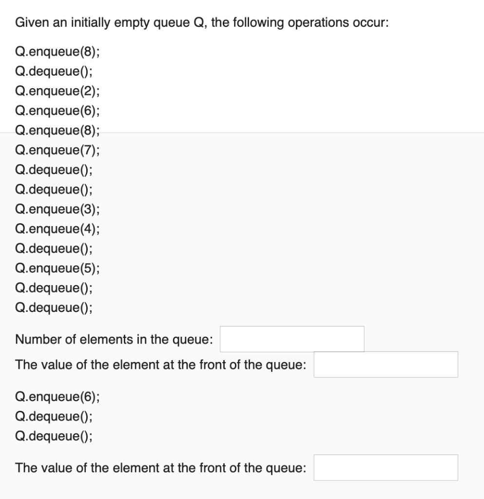 Solved Question 1 Of 2 Given An Initially Empty Stack S, The | Chegg.com