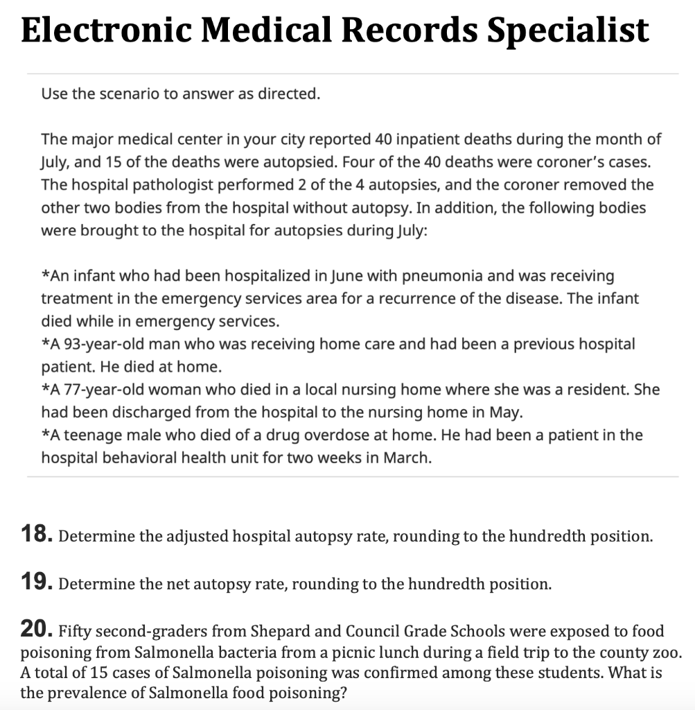 Electronic Medical Records Specialist Use the