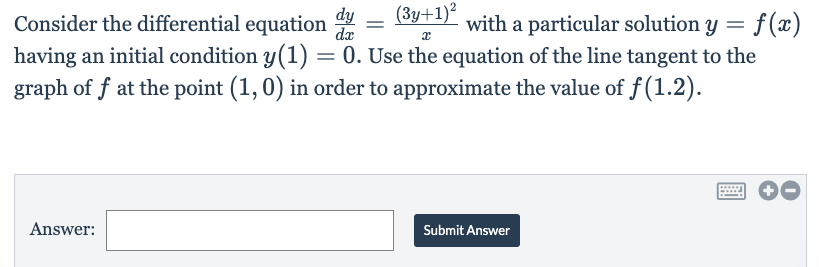 Solved 2 Consider the differential equation dy (3y+1) with a | Chegg.com