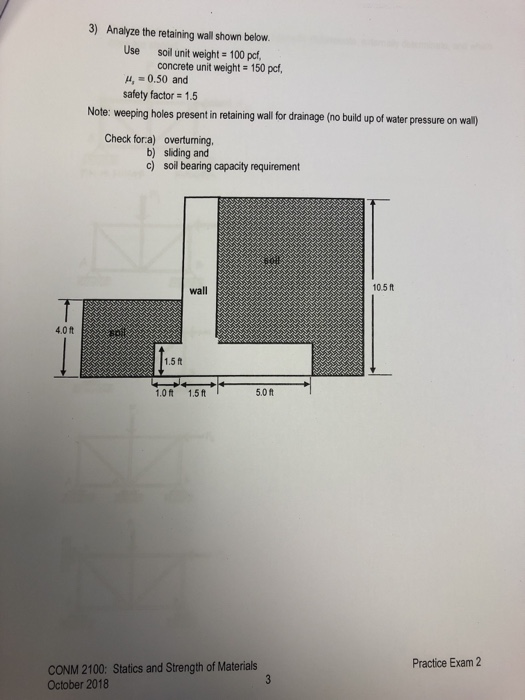 Solved CONM 2100 Statics and Strength of Materials Practice | Chegg.com