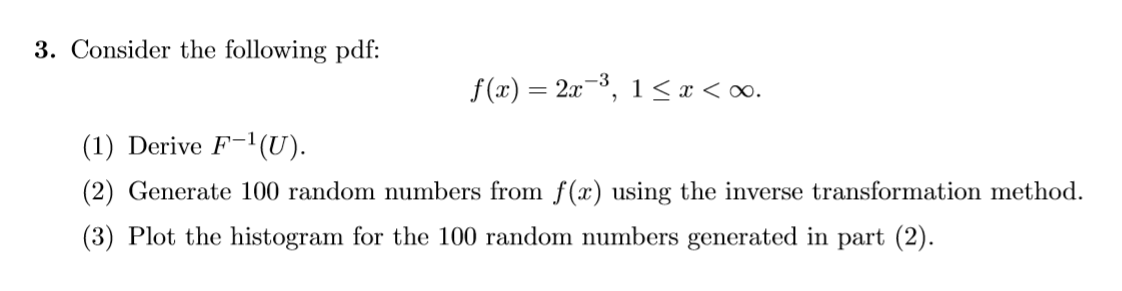 Solved I want to know how to generate the random number by | Chegg.com