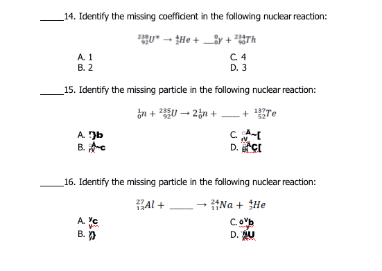 Solved 14 Identify The Missing Coefficient In The Follow Chegg Com