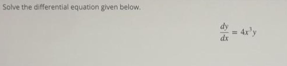 Solved Solve the differential equation given below. dy dx | Chegg.com
