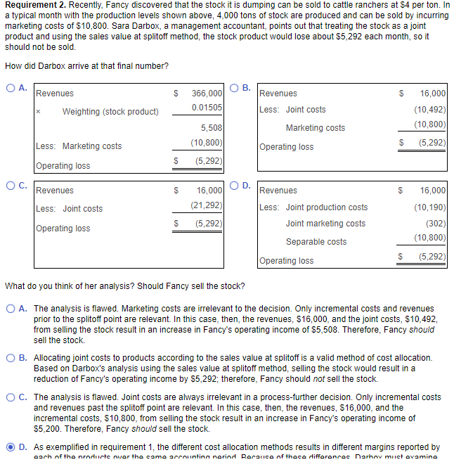 Solved b. Allocate the joint costs using the | Chegg.com