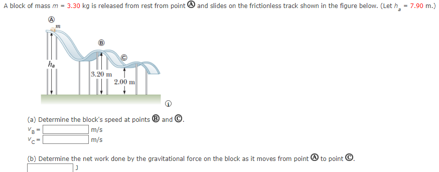 Solved Block Of Mass M=3.30 Kg Is Released From Rest From | Chegg.com ...