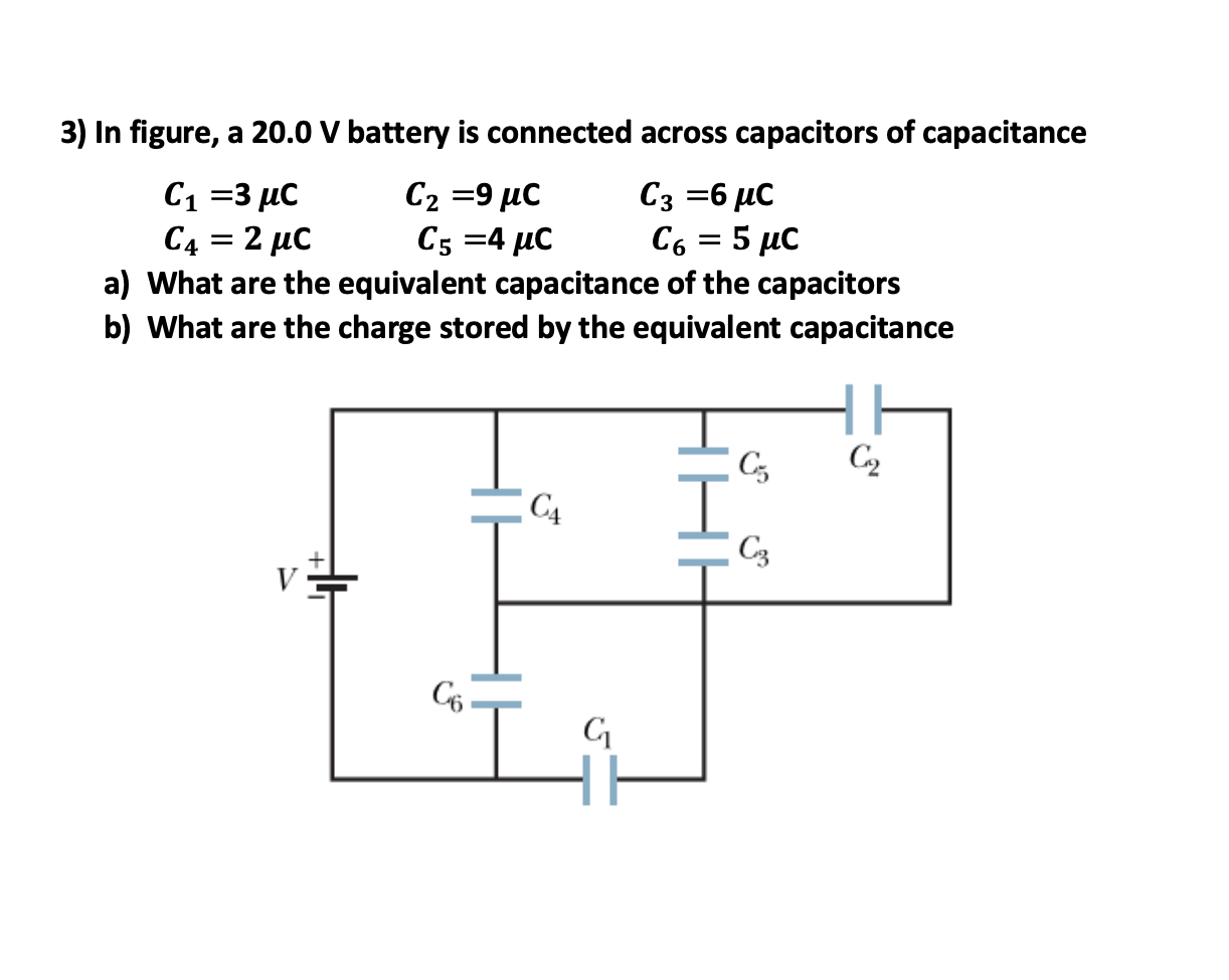 given three capacitors c1