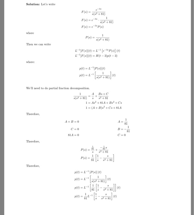 Solved Table: Here is a small table of Laplace Transforms | Chegg.com