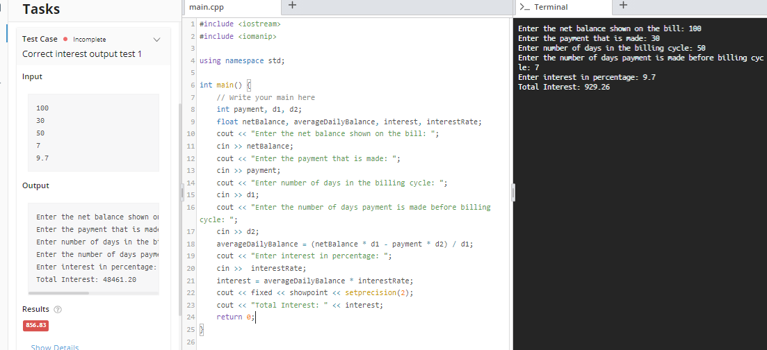 Cannot Figure Out Code I cannot figure out why I am unable to output the | Chegg.com