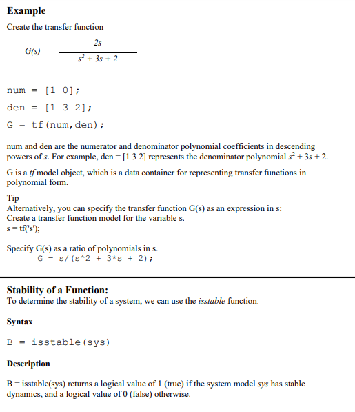 Solved To Find the Transfer Function and System Stability | Chegg.com