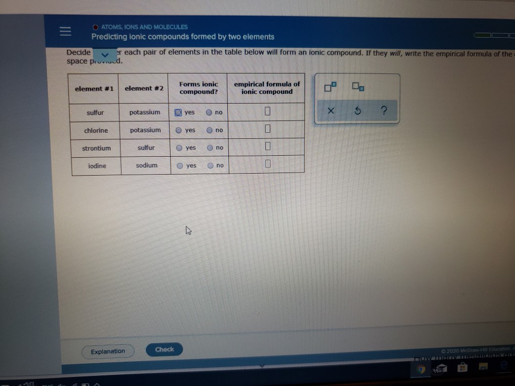 Solved O ATOMS, IONS AND MOLECULES Predicting ionic