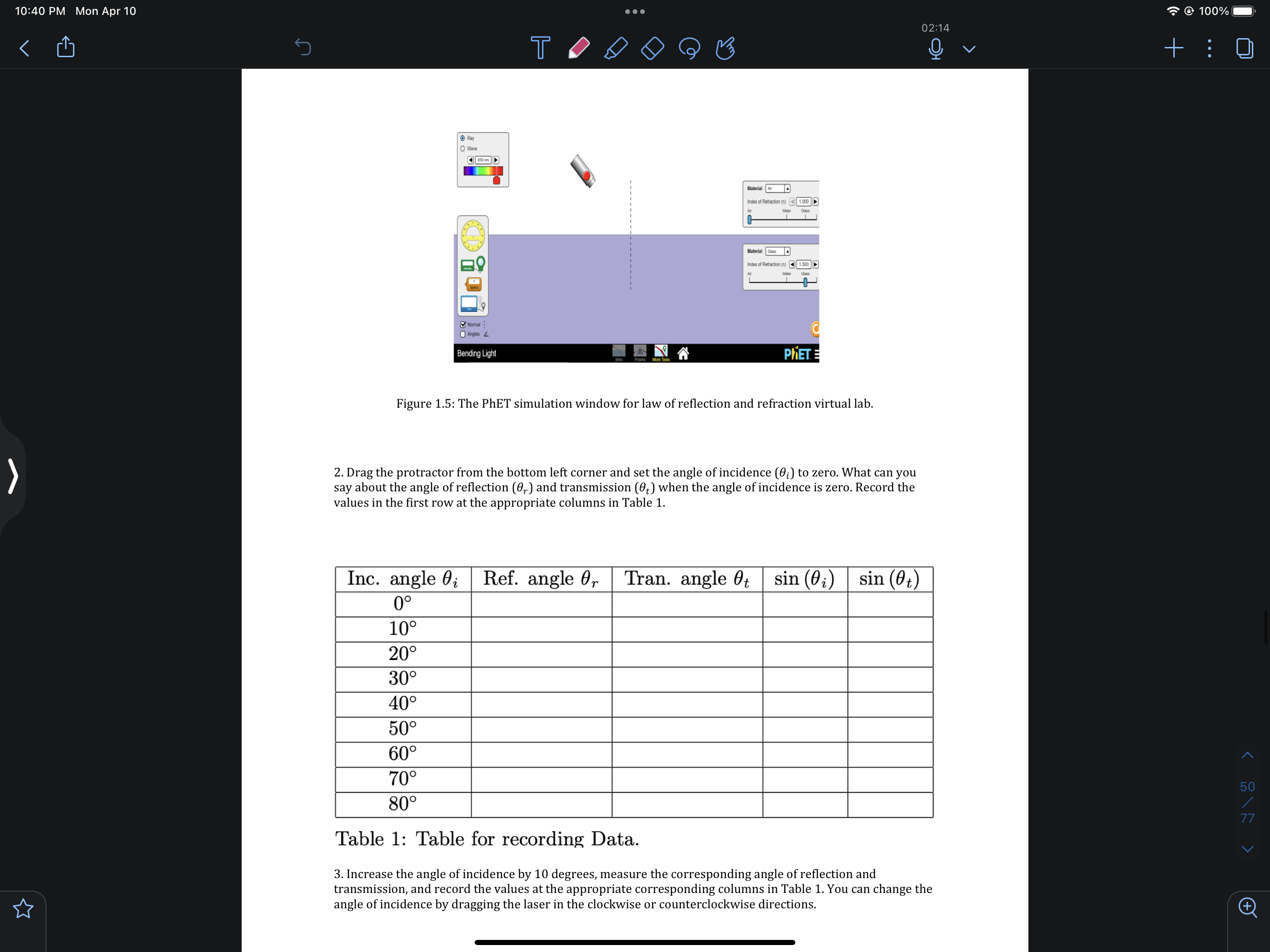 1.2 Virtual labreflection \&refraction 1.2.1