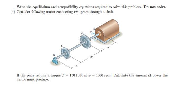 Solved Write the equilibrium and compatibility equations | Chegg.com
