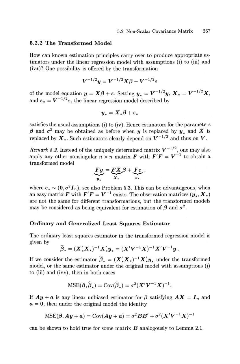 Solved 5 Consider The Linear Regression Model With Assum Chegg Com