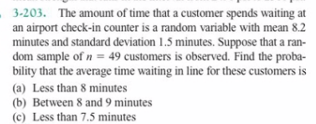Solved 3-203. The amount of time that a customer spends | Chegg.com