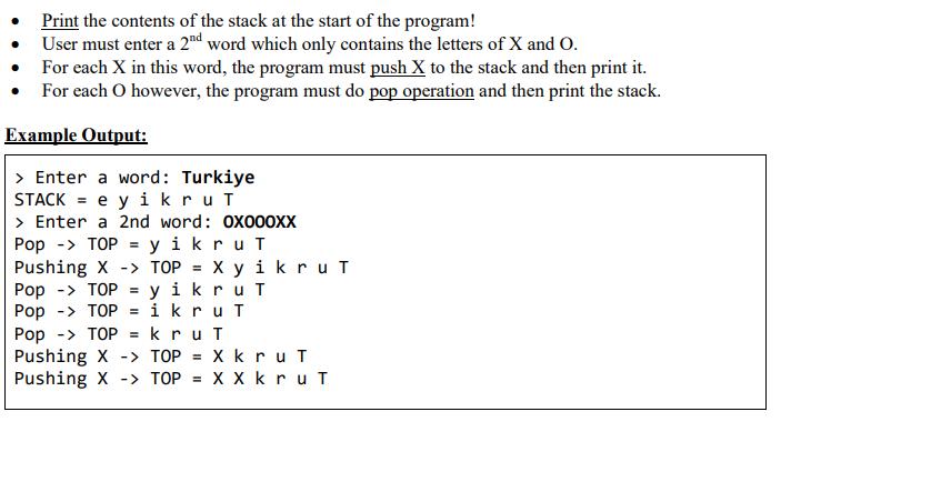 Solved Write a C program which creates a Stack from the | Chegg.com