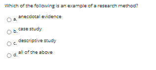 Solved Which of the following is an example of a research | Chegg.com