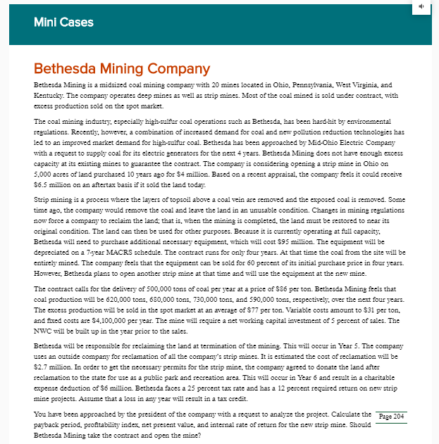 bethesda mining company case study