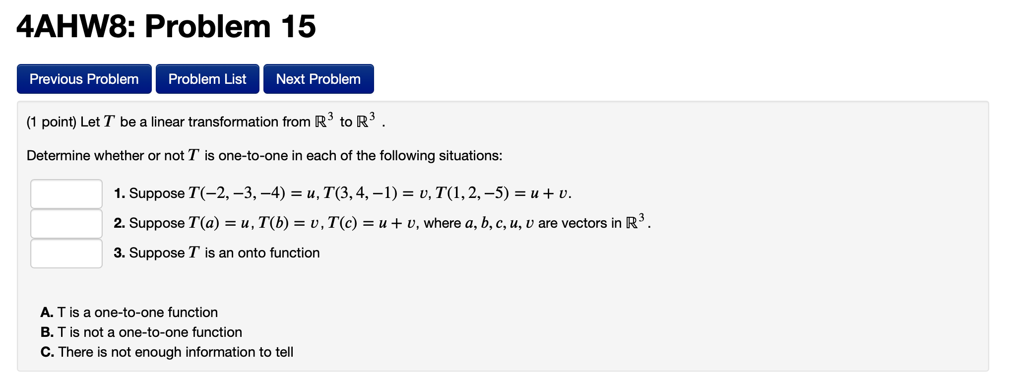 Solved 4ahw8 Problem 15 Previous Problem Problem List Ne Chegg Com