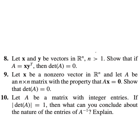 Solved 8. Let x and y be vectors in R”, n > 1. Show that if | Chegg.com