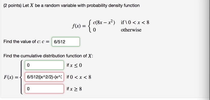 Solved (2 points) Let X be a random variable with | Chegg.com