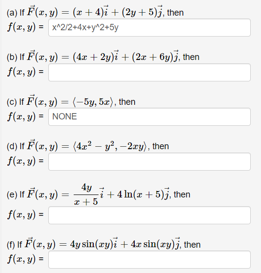 Solved Determine whether each of the following vector fields | Chegg.com