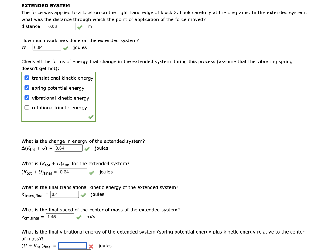 Solved Moving blocks connected by a spring Two identical | Chegg.com