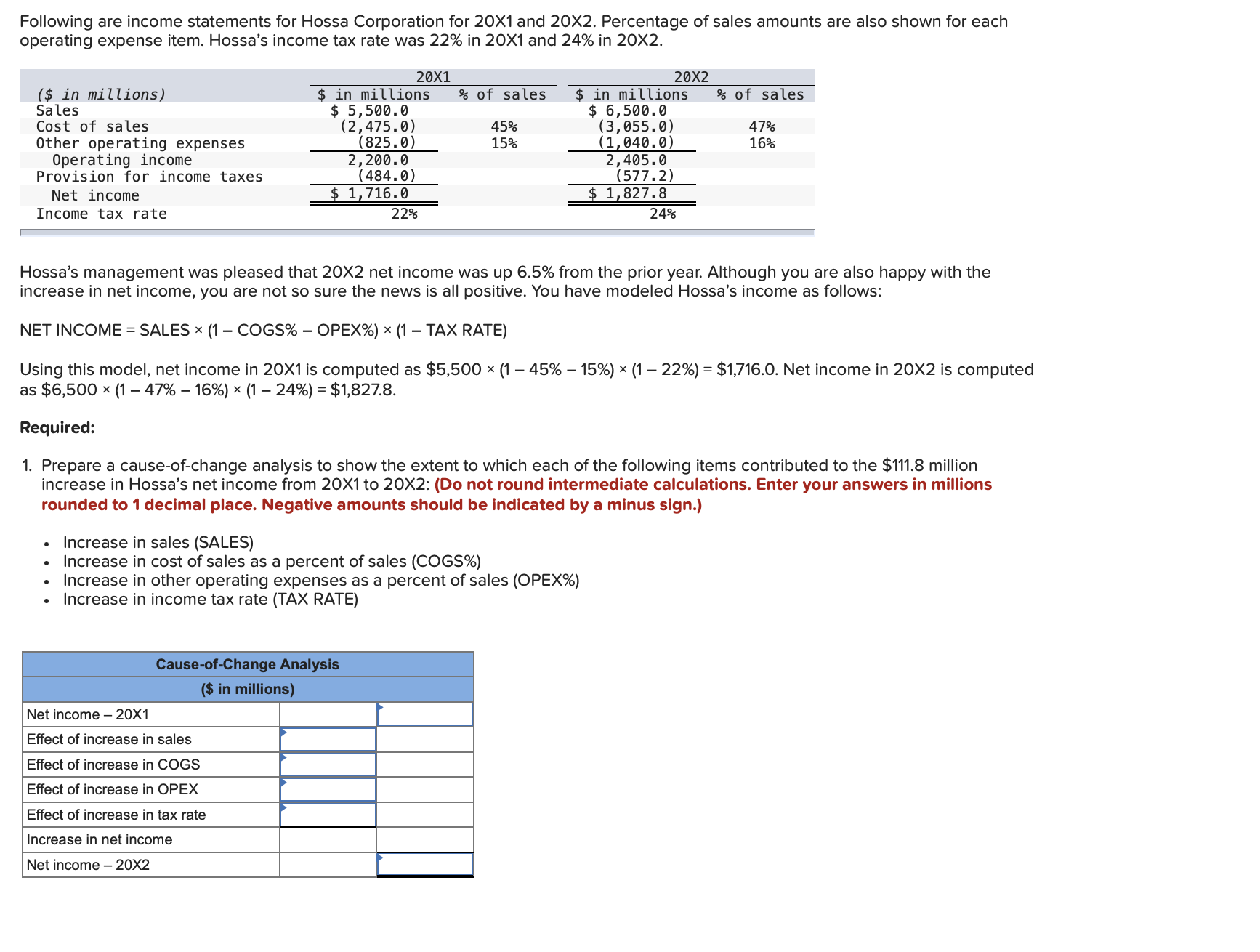 solved-following-are-income-statements-for-hossa-corporation-chegg