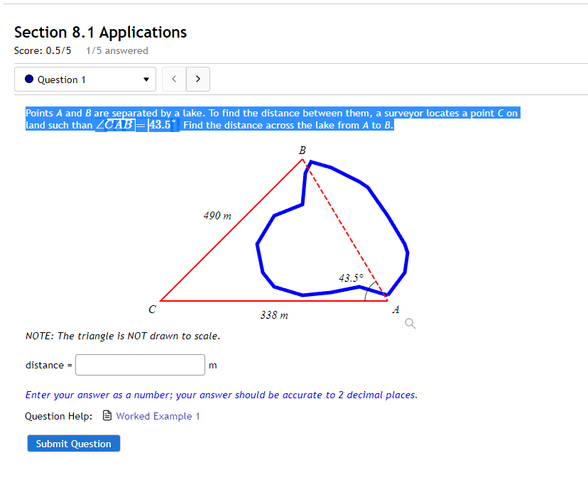 Solved Points A And B Are Separated By A Lake. To Find The | Chegg.com