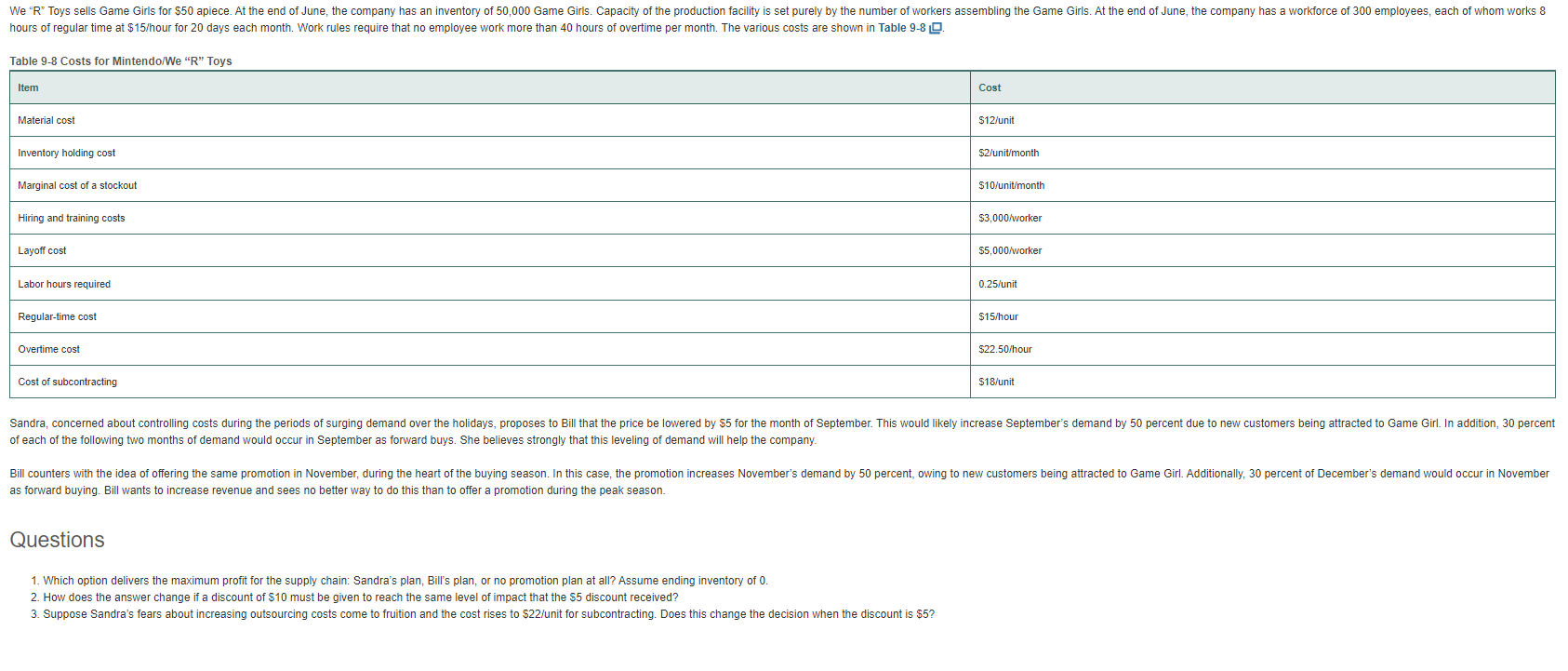 Solved Please answer the three question of this case on | Chegg.com