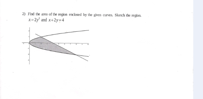 Solved 1) Find the area bounded by y = 4x 2 – 3 and y = -4x² | Chegg.com