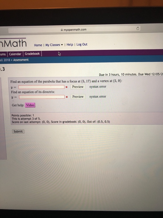 Solved a myopenmath.com Math Home 1 Mly Cases- I Helo ILog | Chegg.com