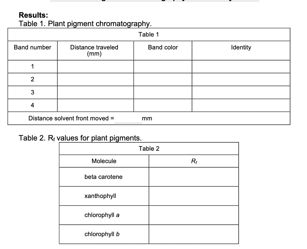 Solved Lab 6 Photosynthesis Activity 1Results Table 1.