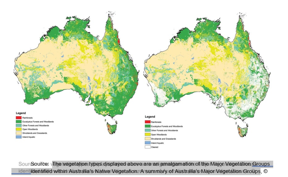 Solved Legend Legend Eucalyptus Forests and Woodands Oner