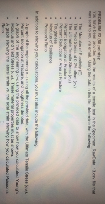 PROBLEM #2 (50 points): You have been provided with | Chegg.com