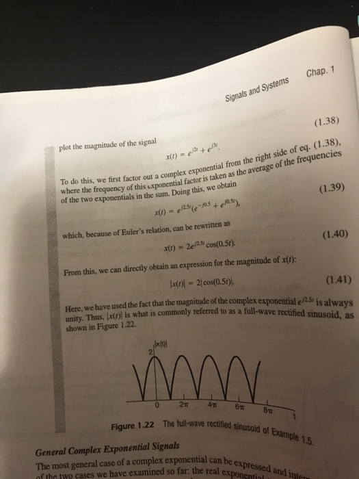 Solved Chap. 1 Signals and Systems plot the magnitude of the | Chegg.com