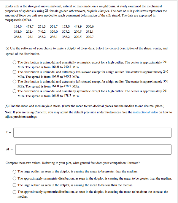Solved Spider silk is the strongest known material, natural